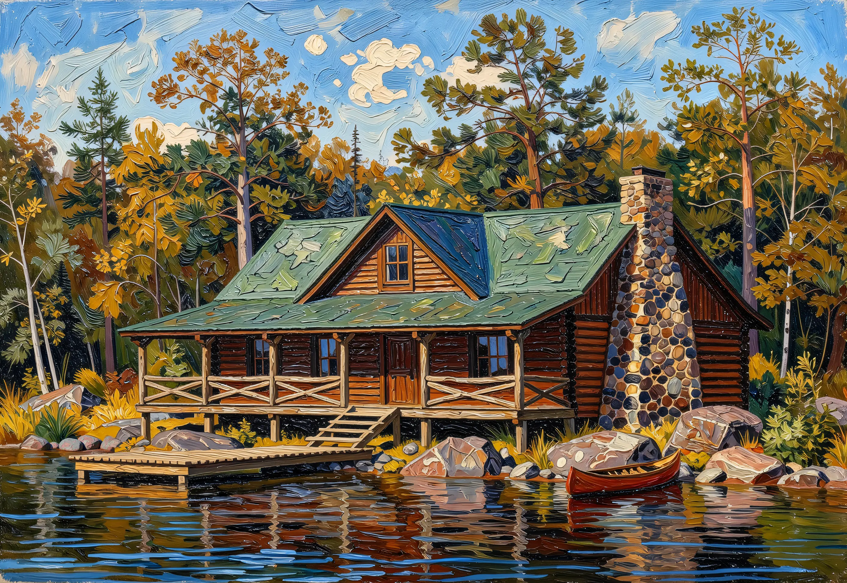 Great Camp on the Lake, the full artwork