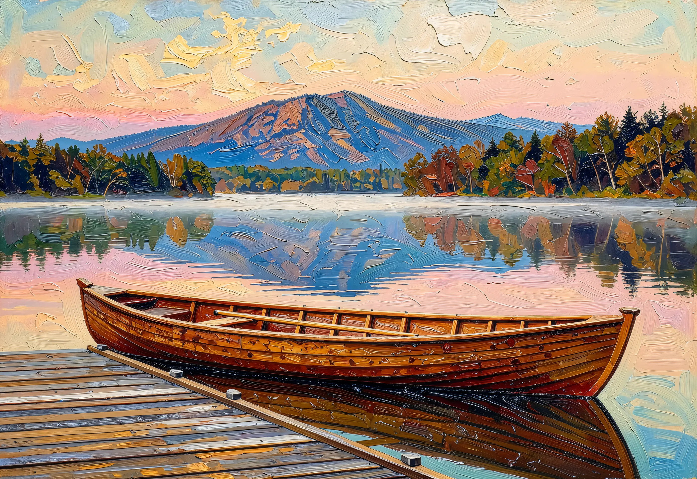 Guideboat at Dawn, the full artwork