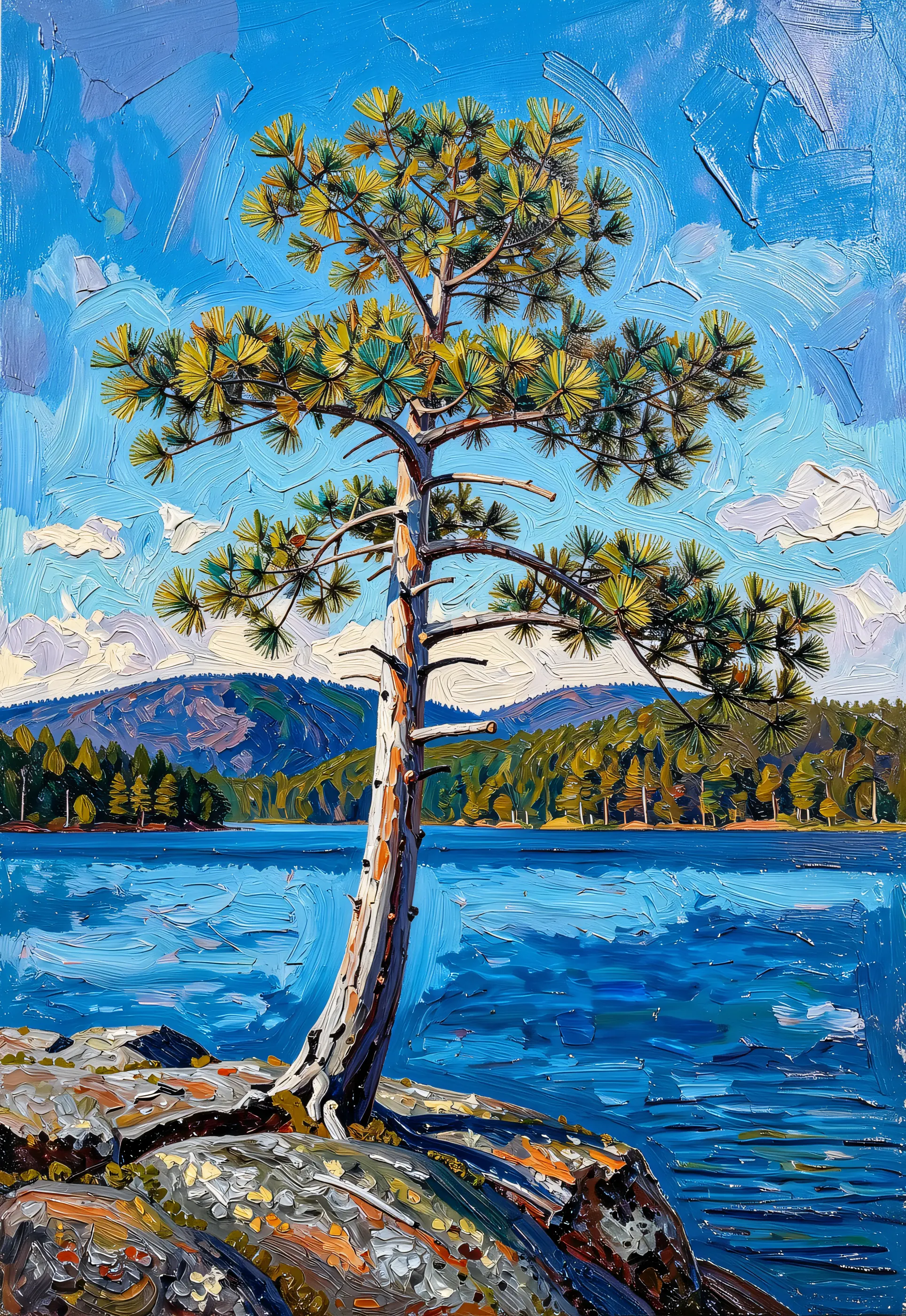White Pine on the Point, the full artwork