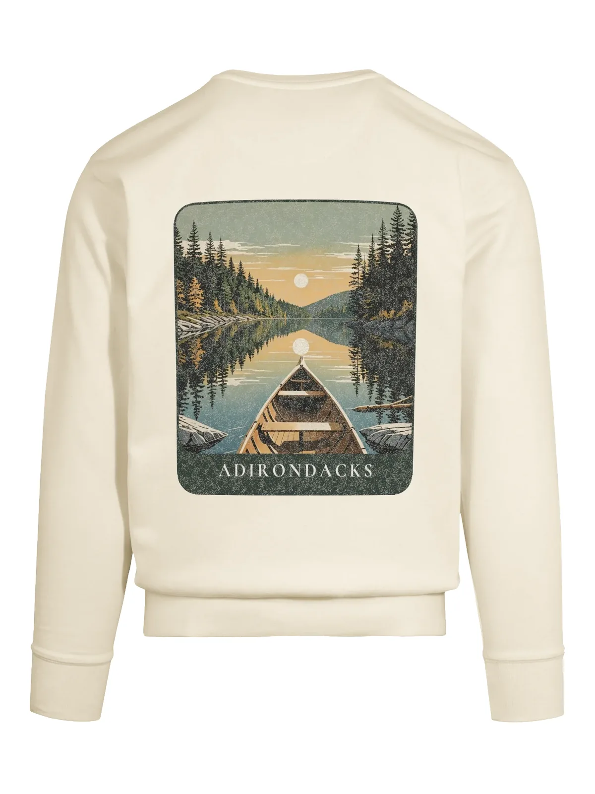 Canoe Sunset Crewneck in Bone.
