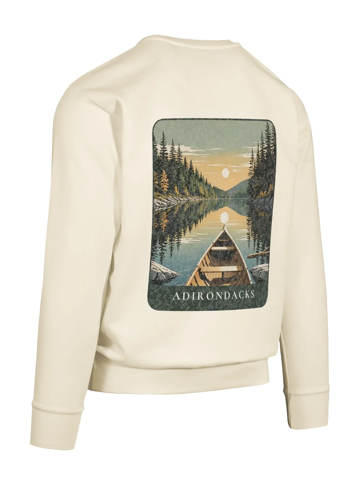 Canoe Sunset Crewneck in Bone.