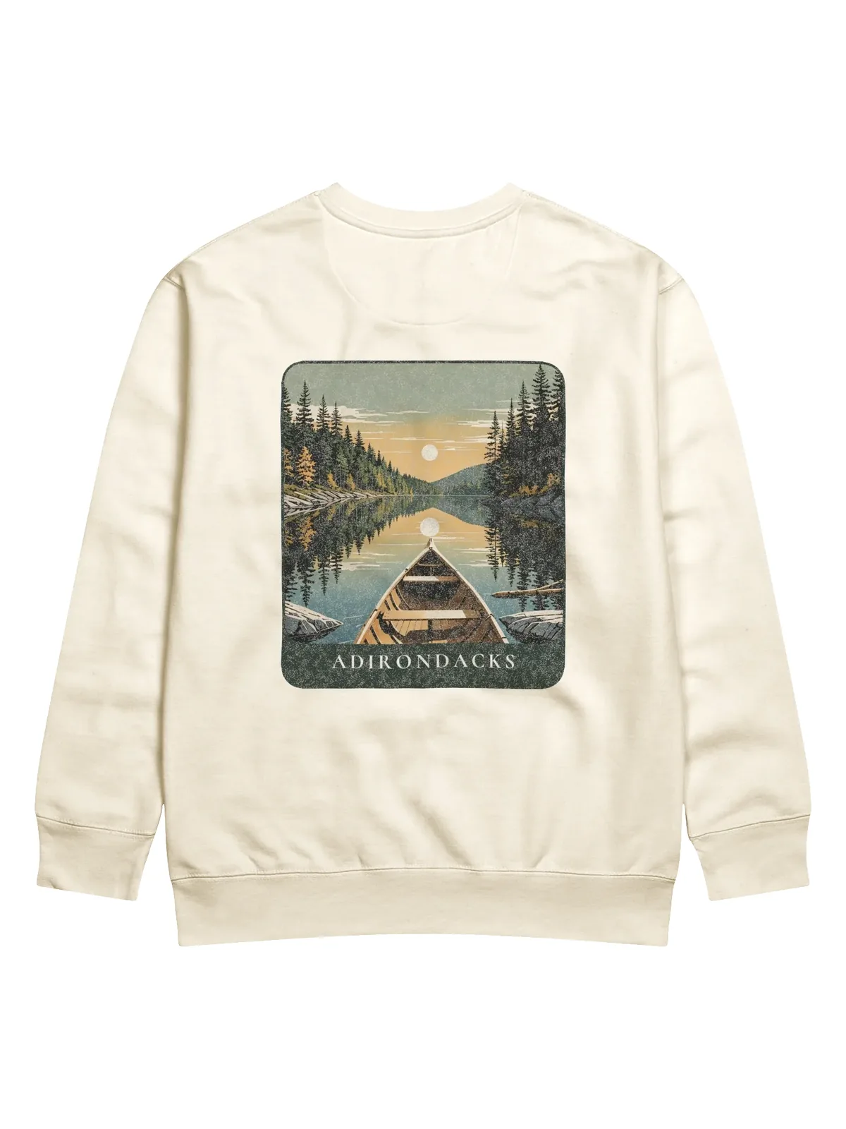 Canoe Sunset Crewneck in Bone.