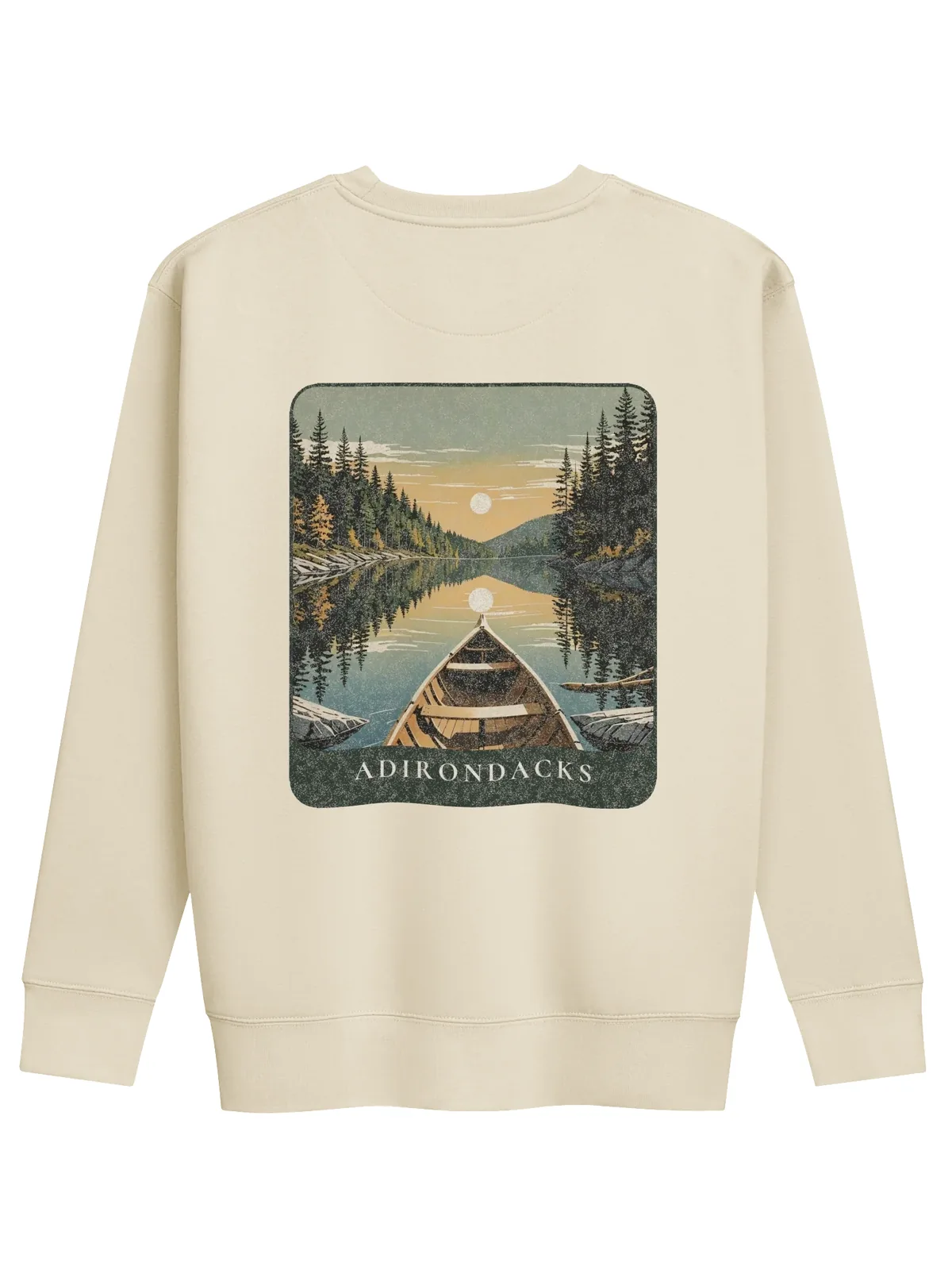 Canoe Sunset Crewneck in Bone.