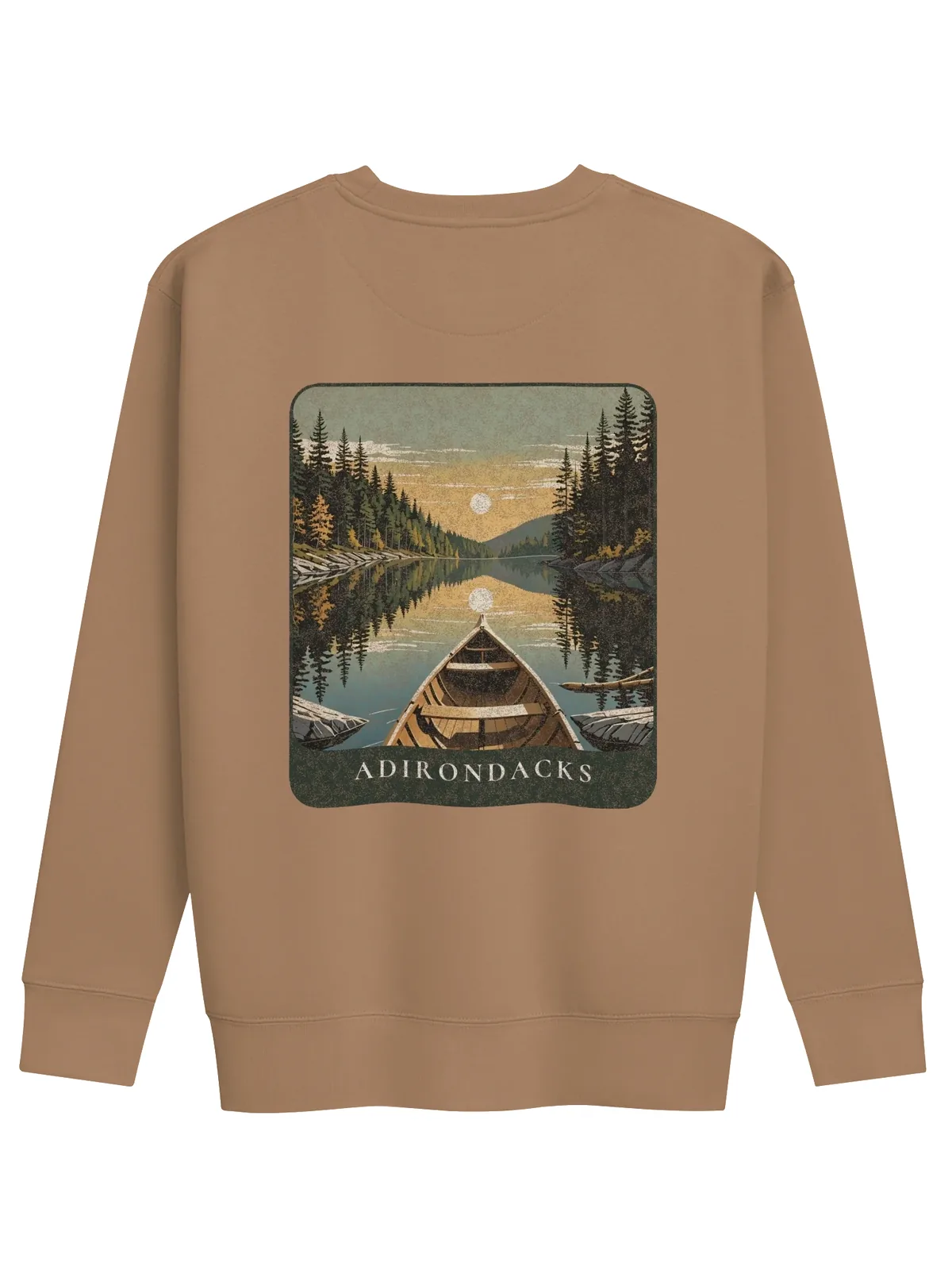 Canoe Sunset Crewneck in Latte.