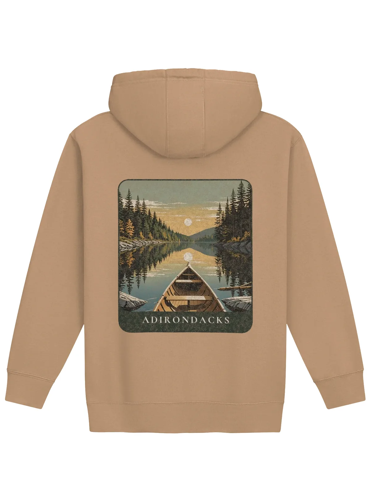 Canoe Sunset Hoodie in Latte.