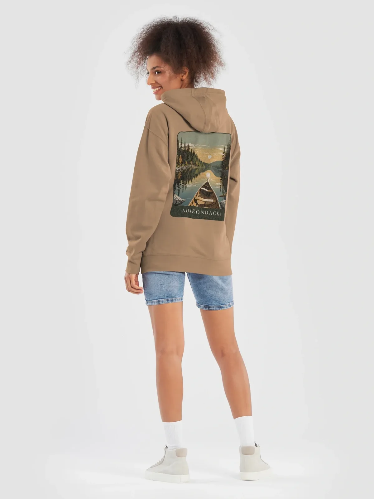 Canoe Sunset Hoodie in Latte.