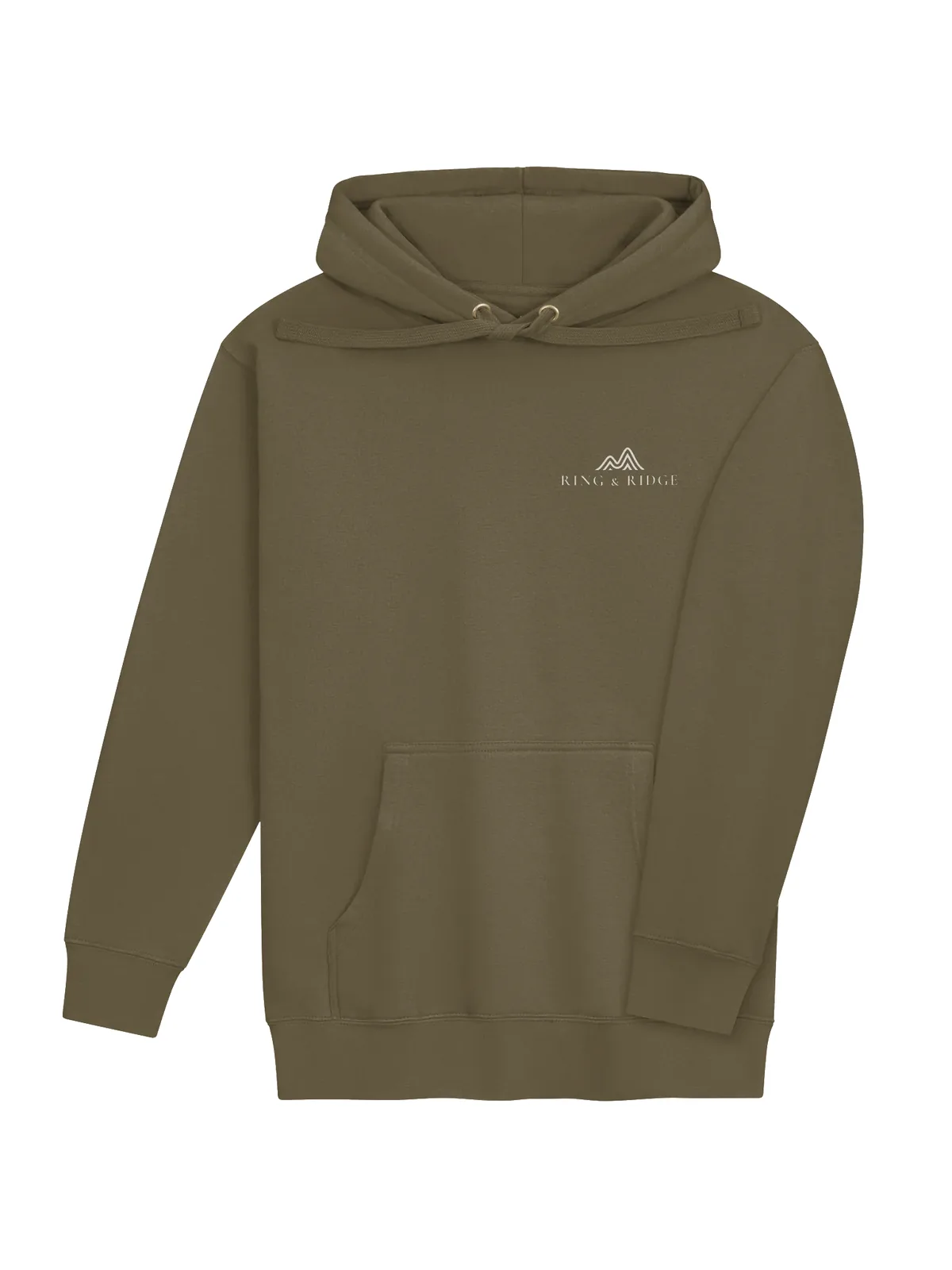 Canoe Sunset Hoodie in Military Green.