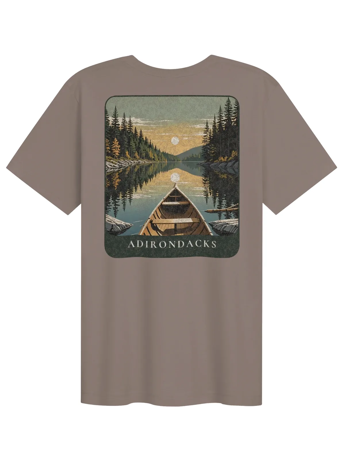 Canoe Sunset Tee in Pebble.