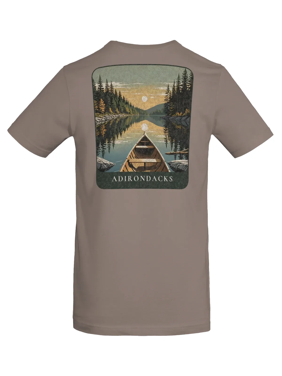Canoe Sunset Tee in Pebble.