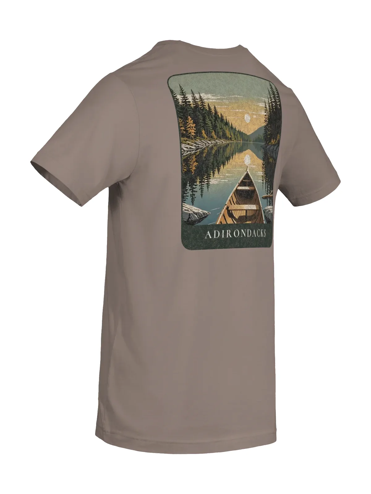 Canoe Sunset Tee in Pebble.