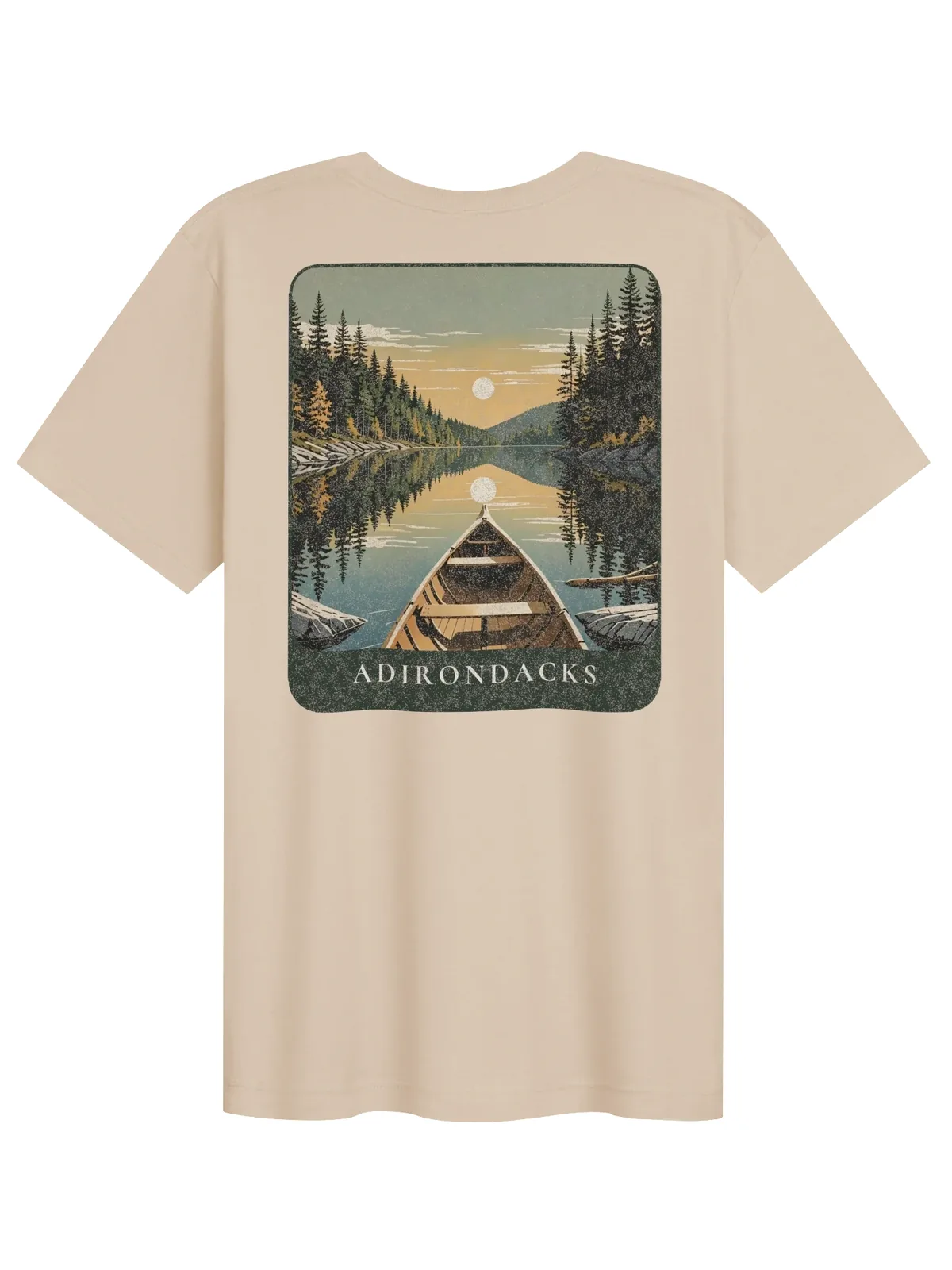 Canoe Sunset Tee in Soft Cream.