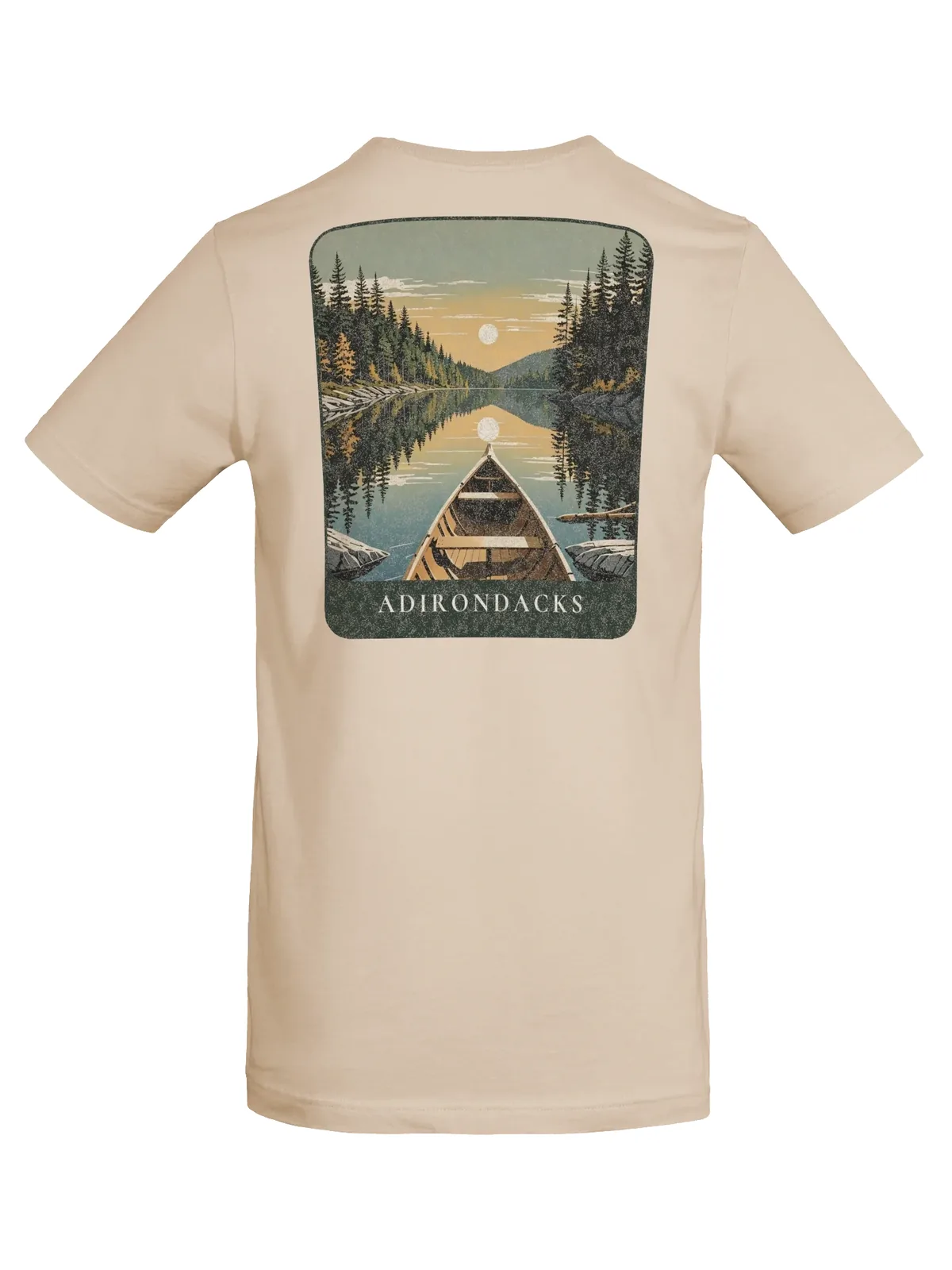 Canoe Sunset Tee in Soft Cream.