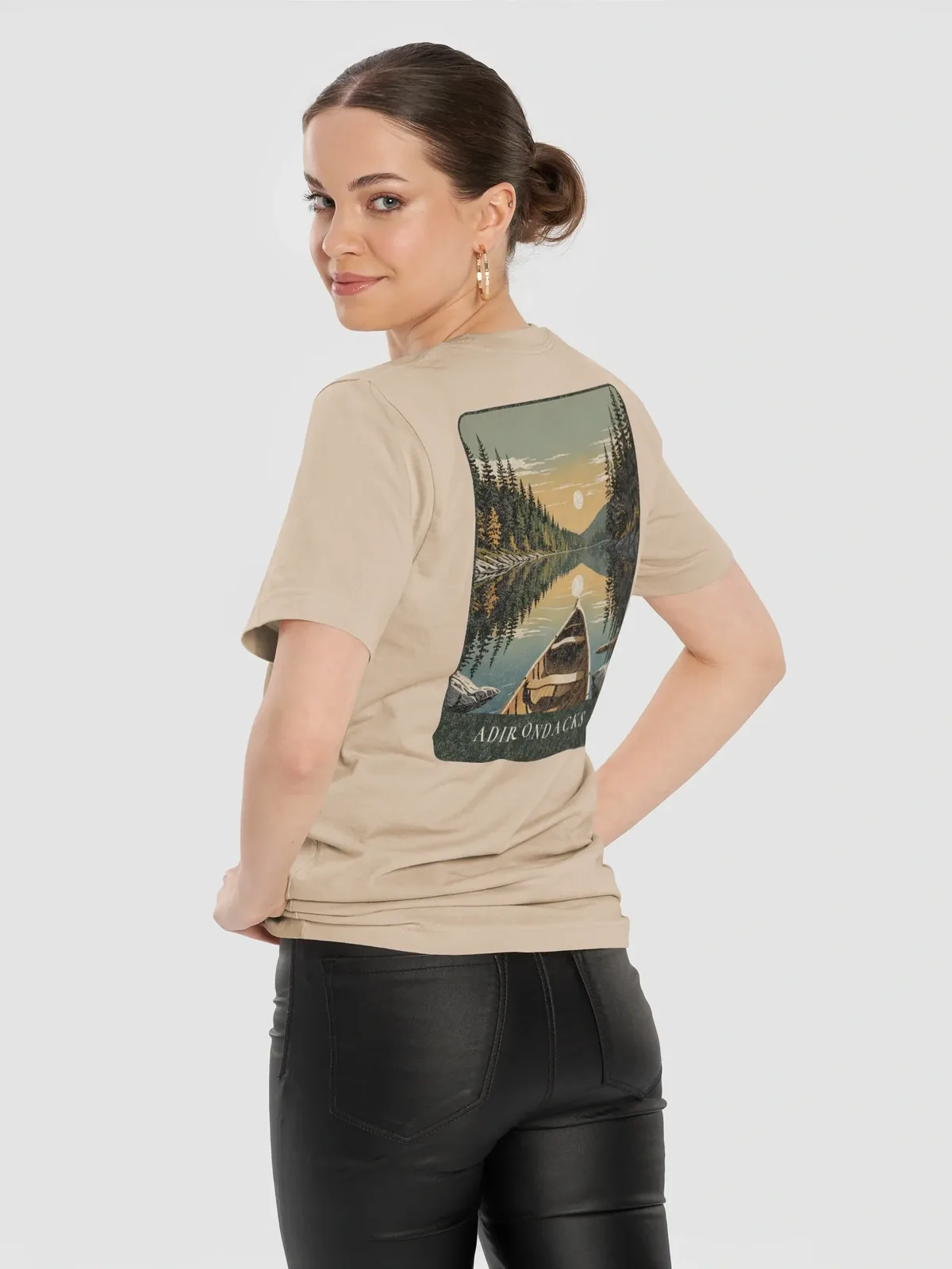 Canoe Sunset Tee in Soft Cream.