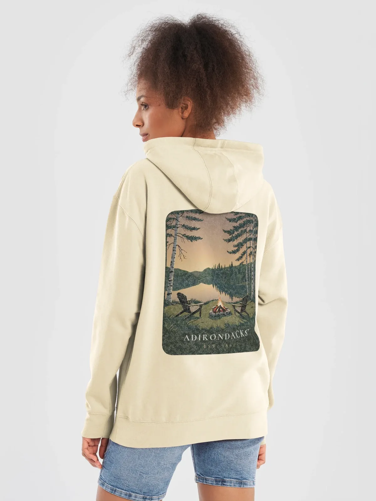 Lakeside Campfire Hoodie in Bone.