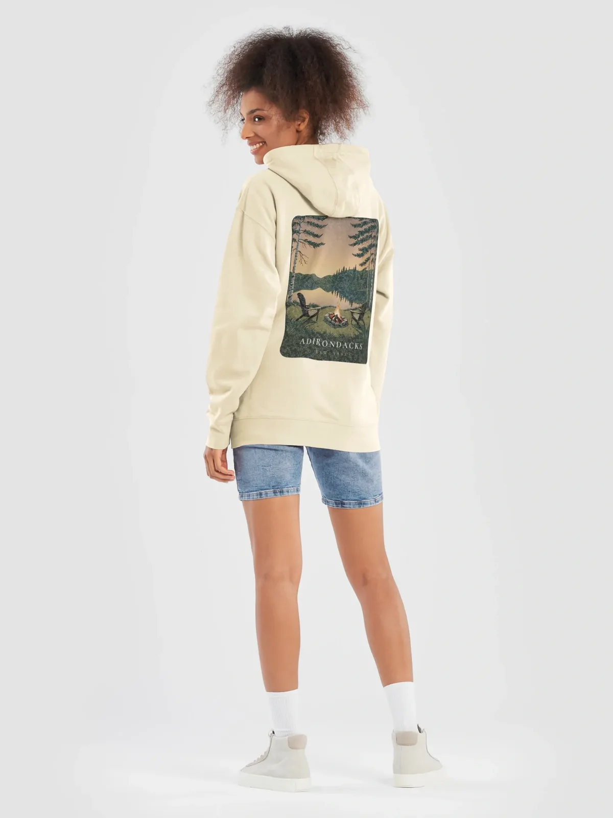 Lakeside Campfire Hoodie in Bone.