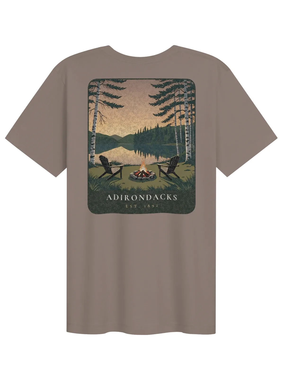 Lakeside Campfire Tee in Pebble.