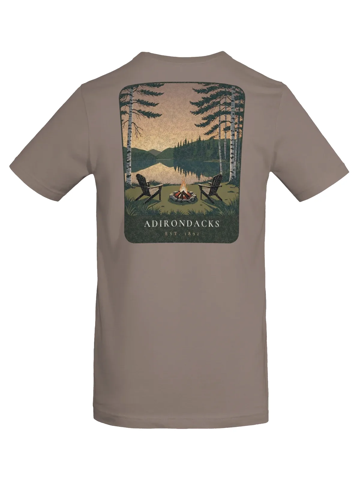 Lakeside Campfire Tee in Pebble.