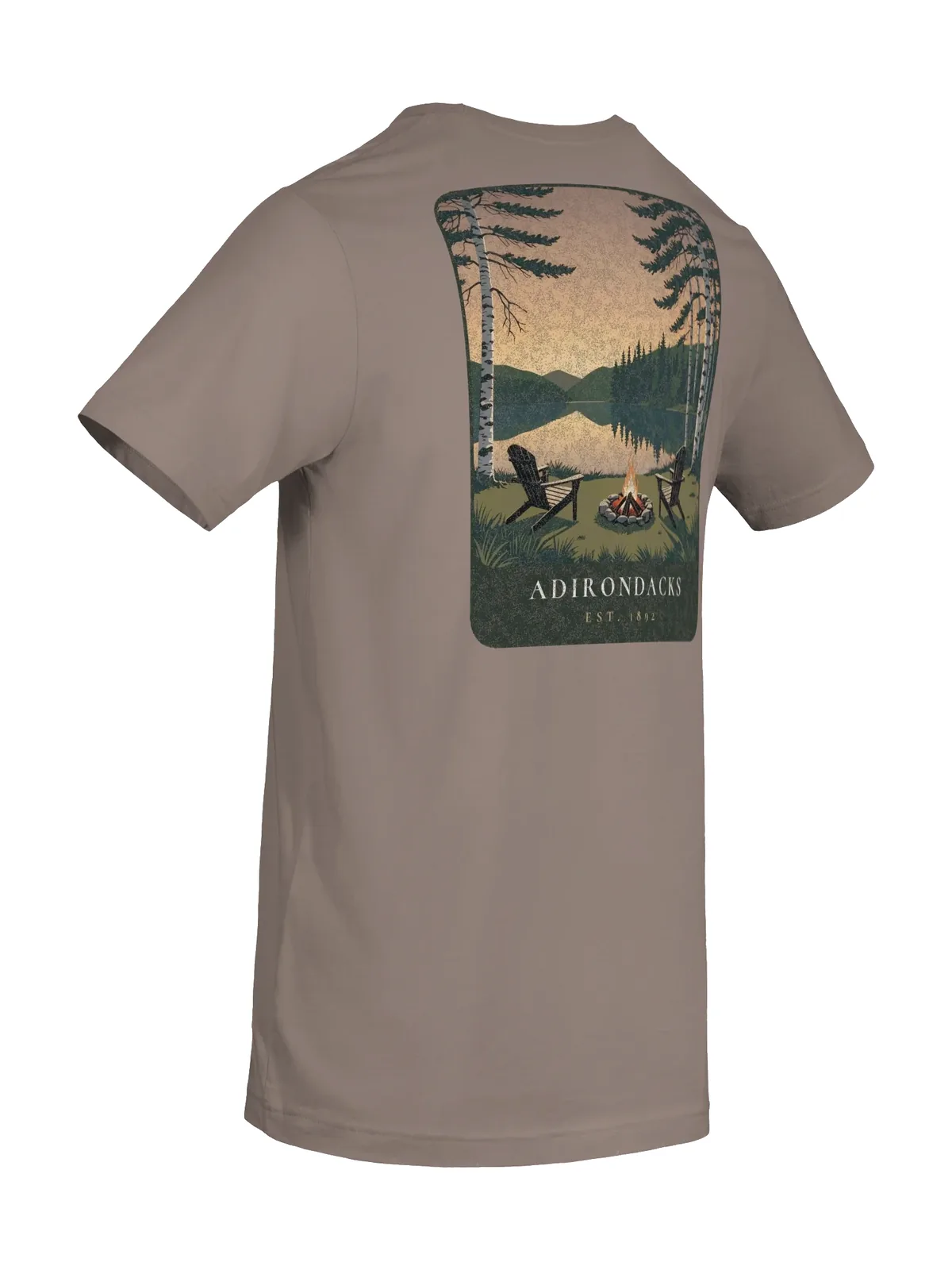 Lakeside Campfire Tee in Pebble.