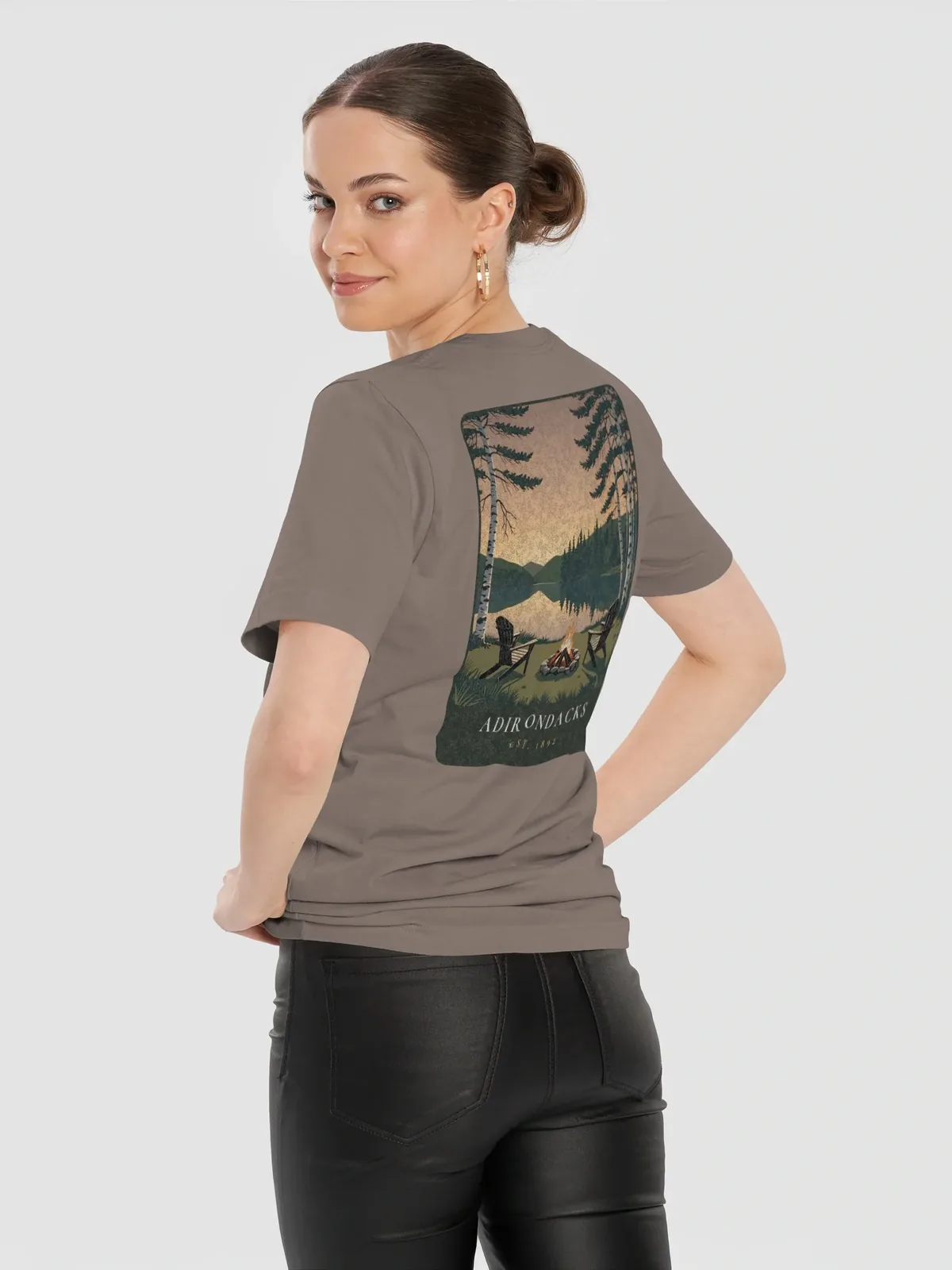 Lakeside Campfire Tee in Pebble.