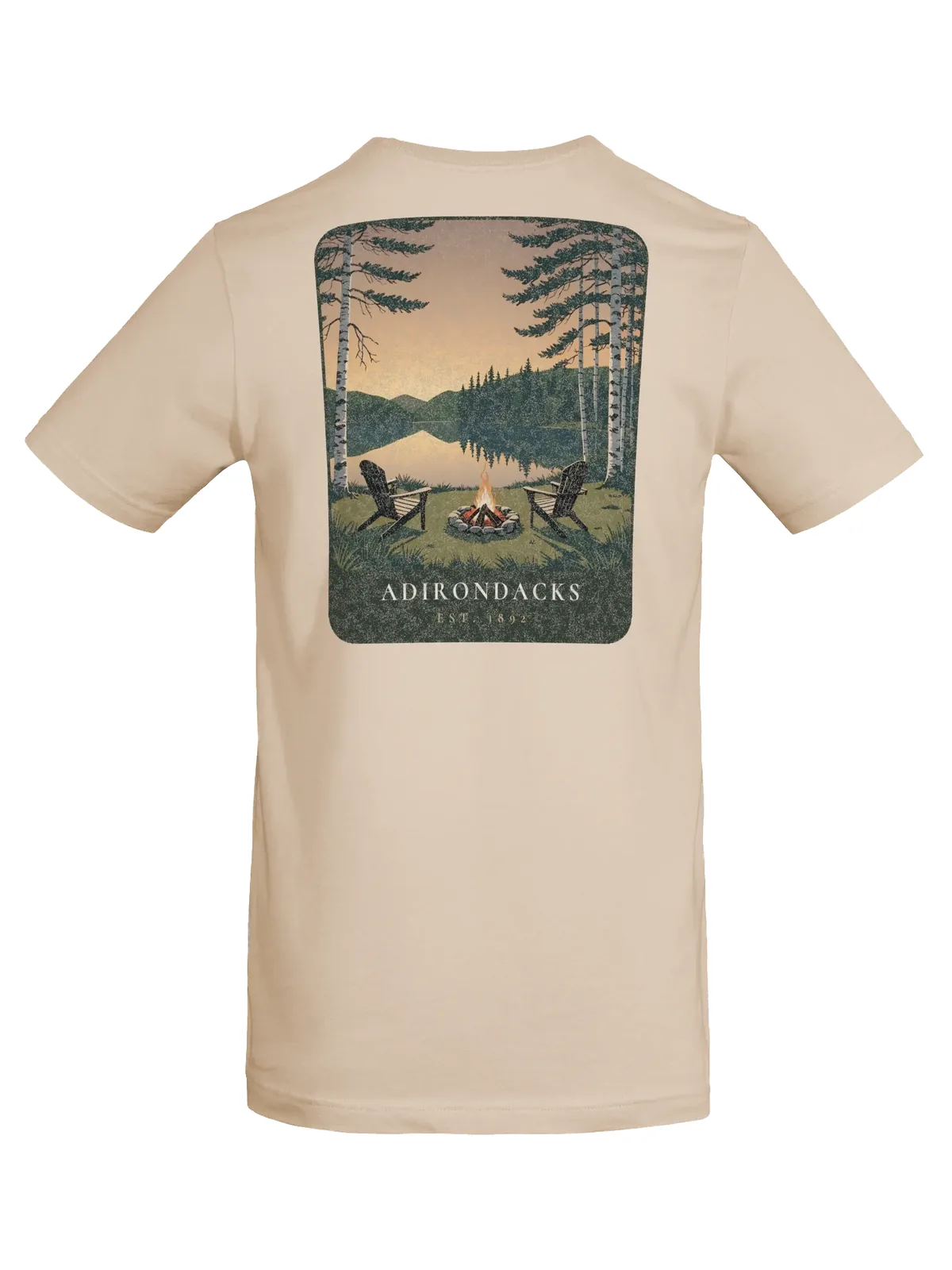 Lakeside Campfire Tee in Soft Cream.