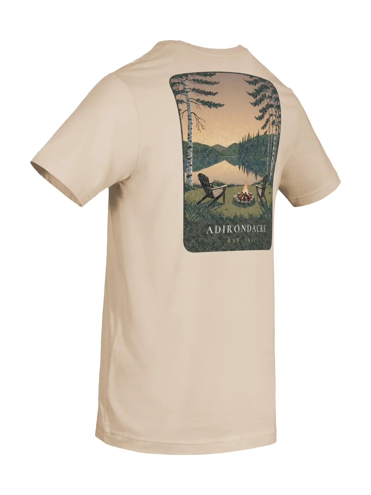 Lakeside Campfire Tee in Soft Cream.