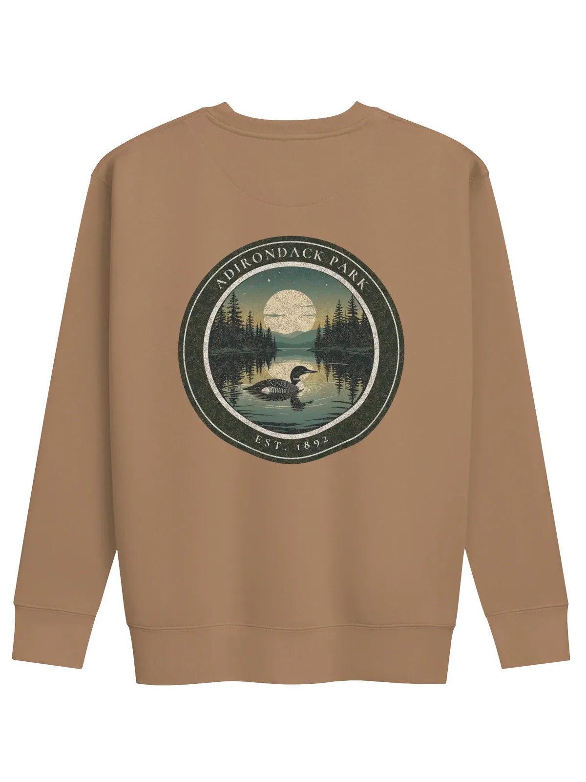 Loon at Night Crewneck in Latte.