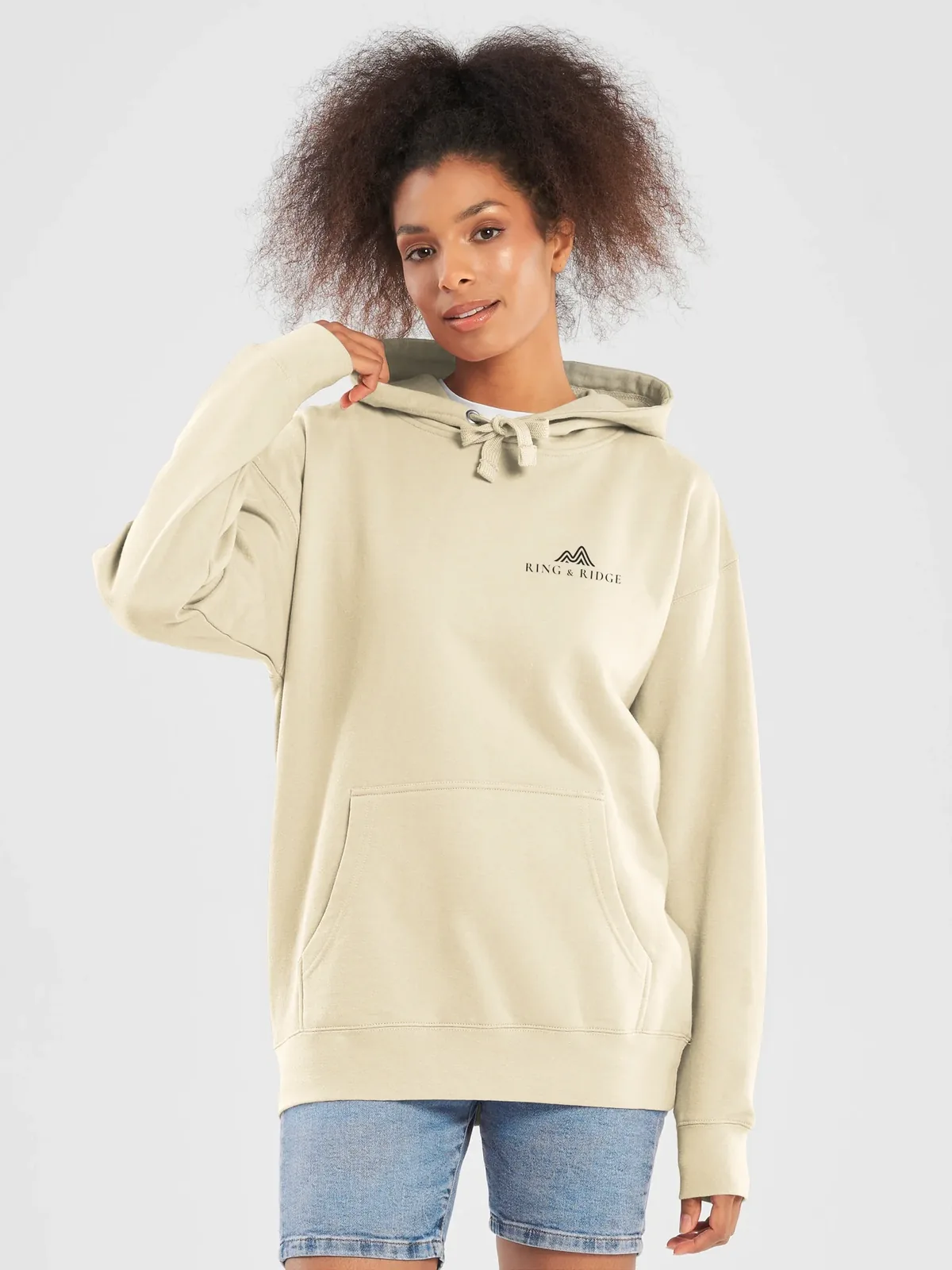 Loon at Night Hoodie in Bone.