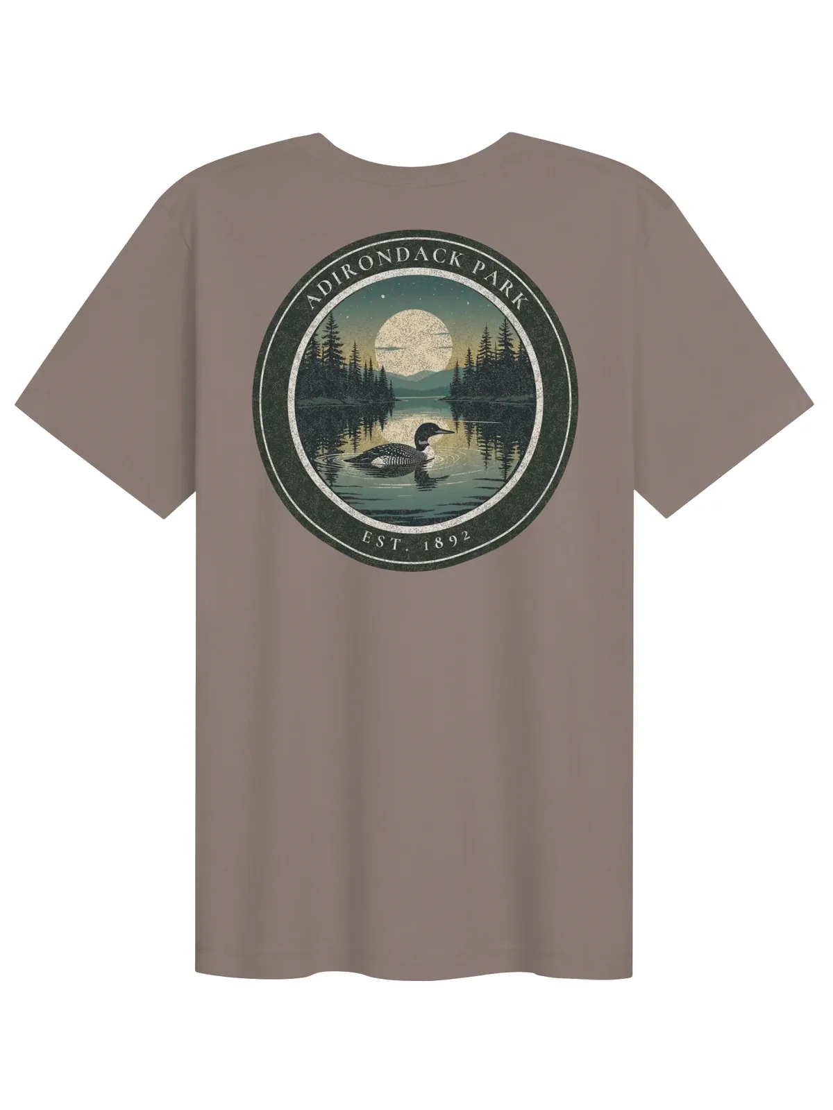 Loon at Night Tee in Pebble.