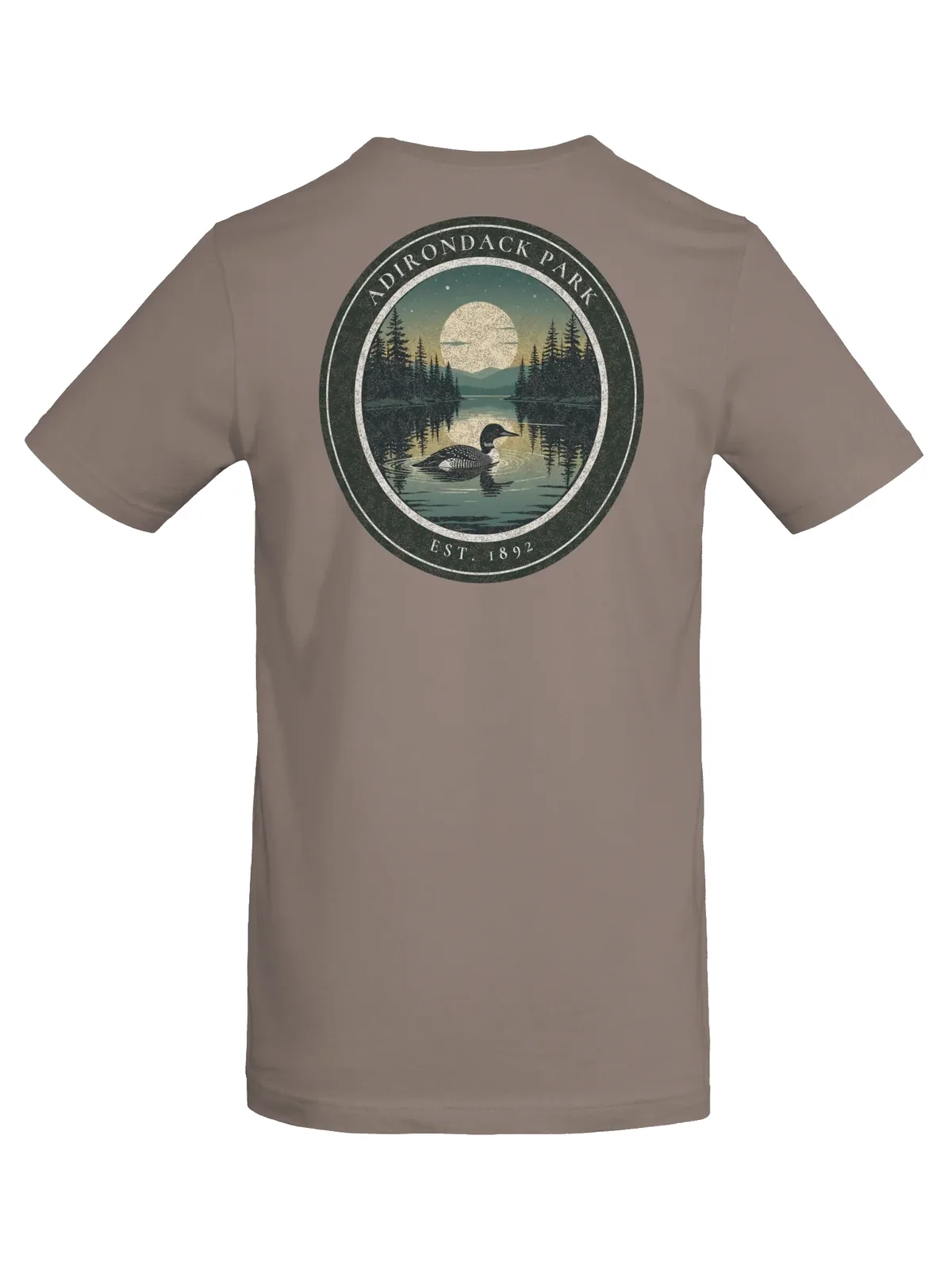 Loon at Night Tee in Pebble.