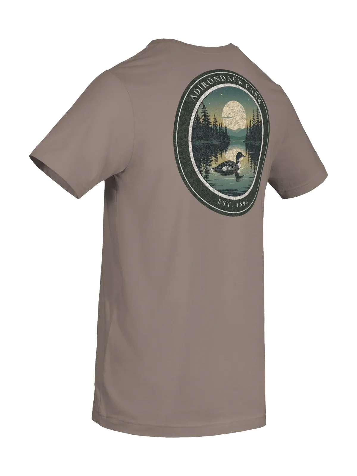 Loon at Night Tee in Pebble.