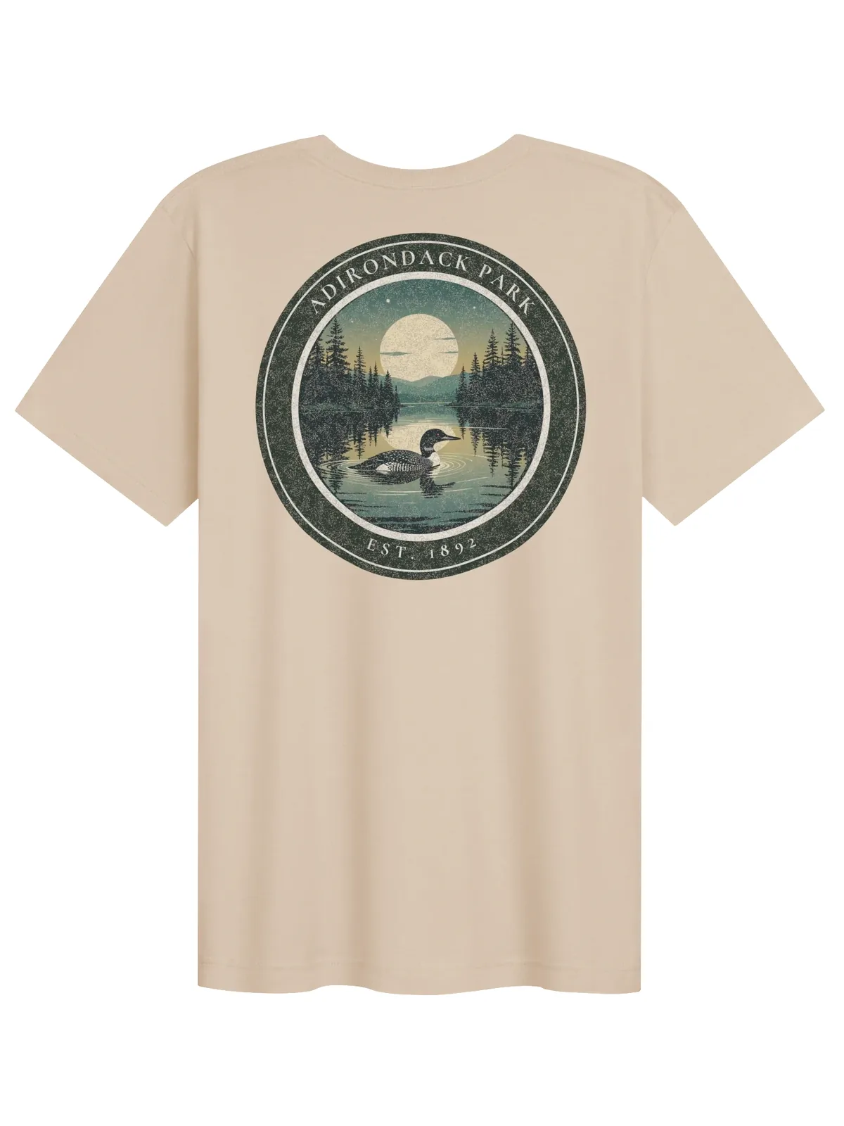 Loon at Night Tee in Soft Cream.