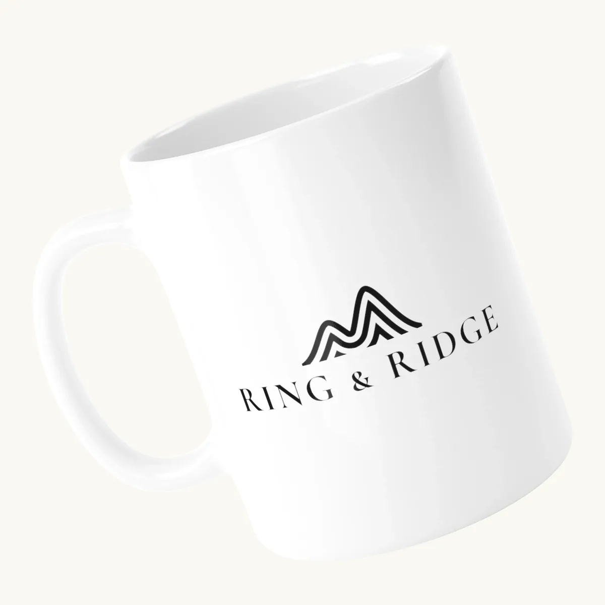 Ring & Ridge Mug: the Ring & Ridge mountain logo.