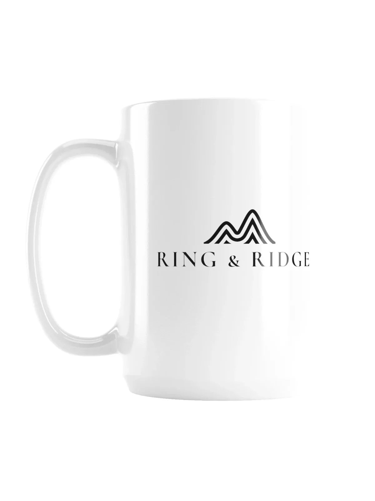 Ring & Ridge Mug, 15 oz in White.