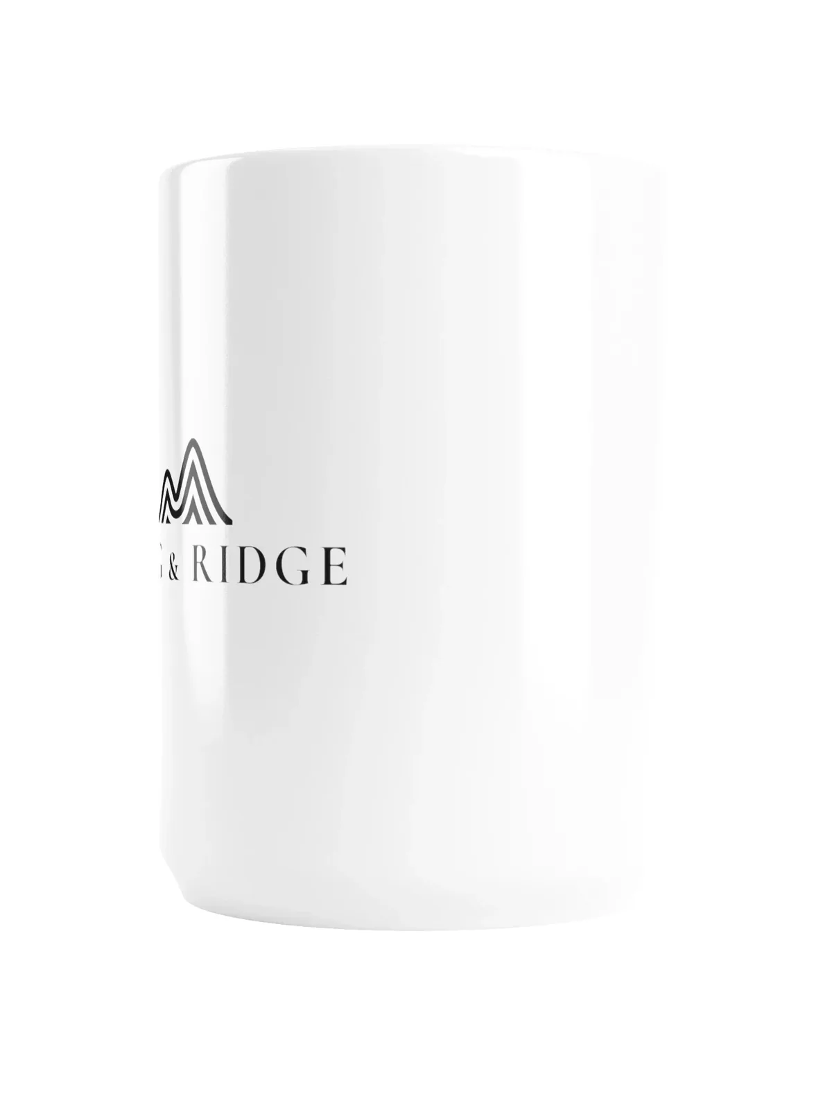 Ring & Ridge Mug, 15 oz in White.