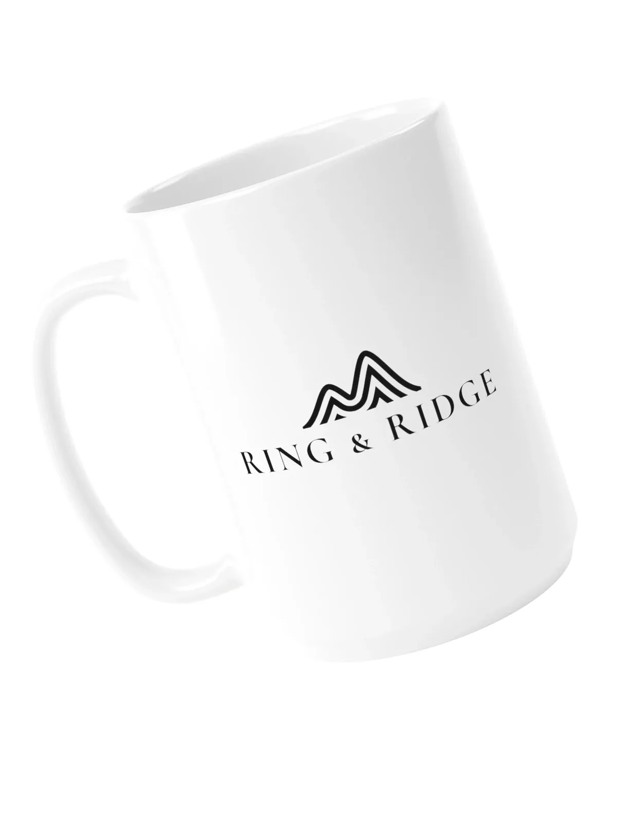 Ring & Ridge Mug, 15 oz in White.
