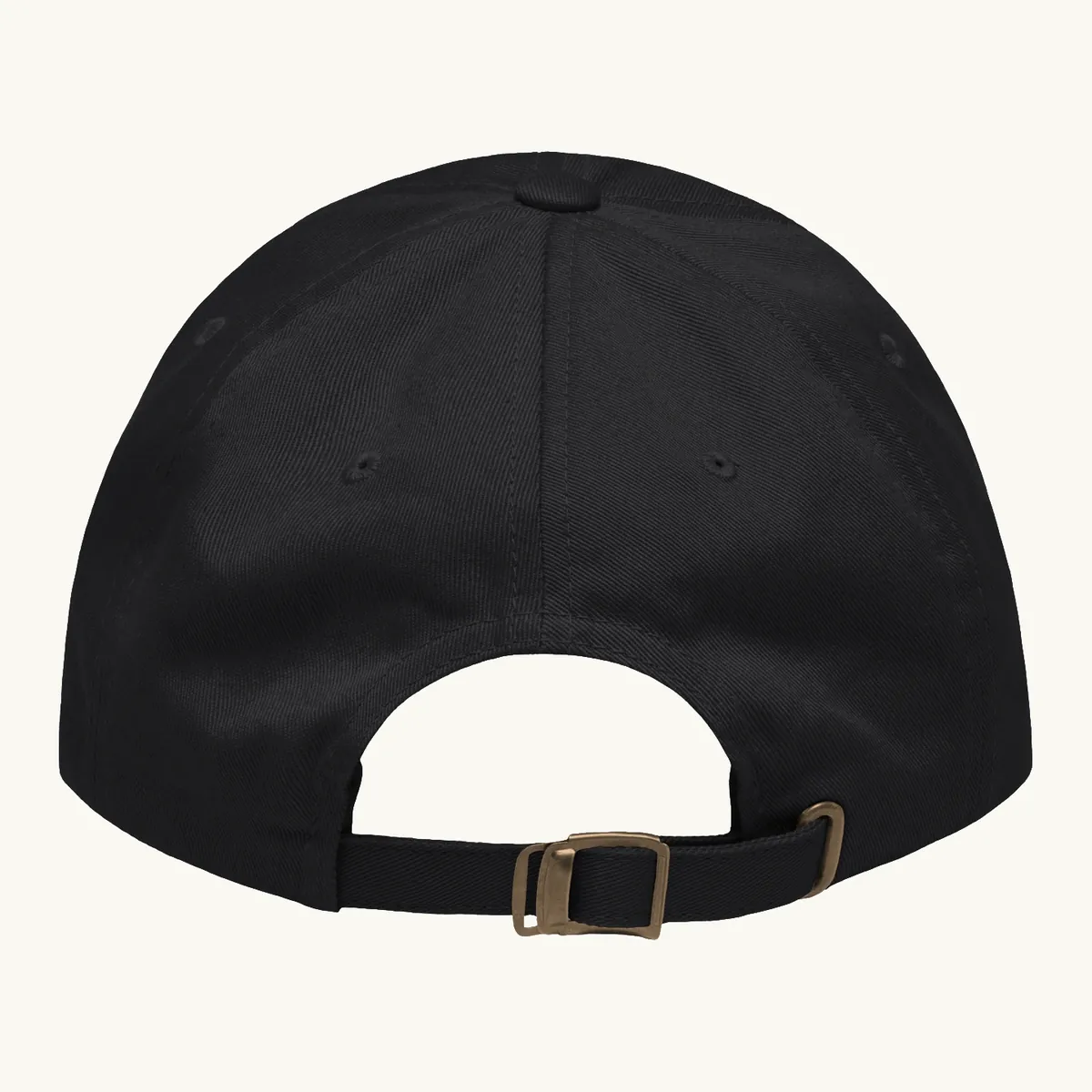 Tree Ring Dad Hat in Black, with the Ring & Ridge tree ring.