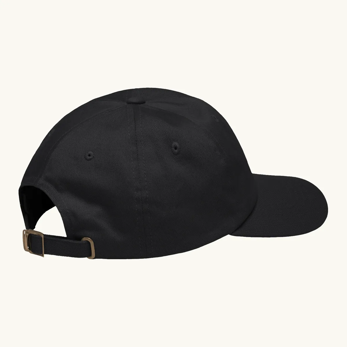 Tree Ring Dad Hat in Black, with the Ring & Ridge tree ring.