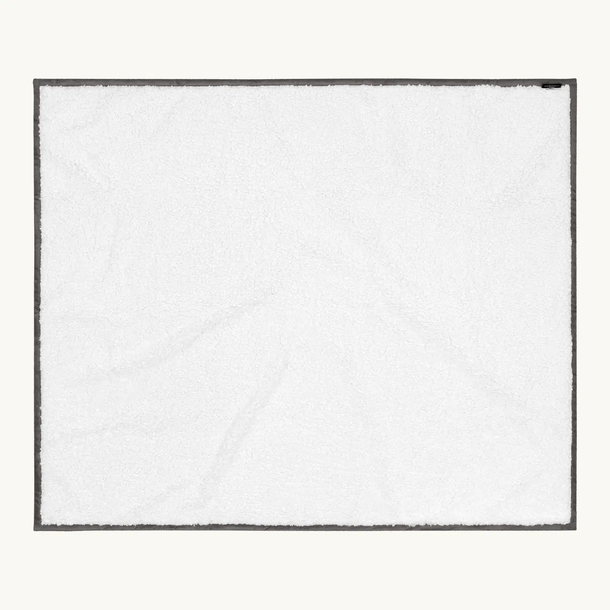 Tree Ring Sherpa Blanket in Heather Grey, with the Ring & Ridge tree ring.